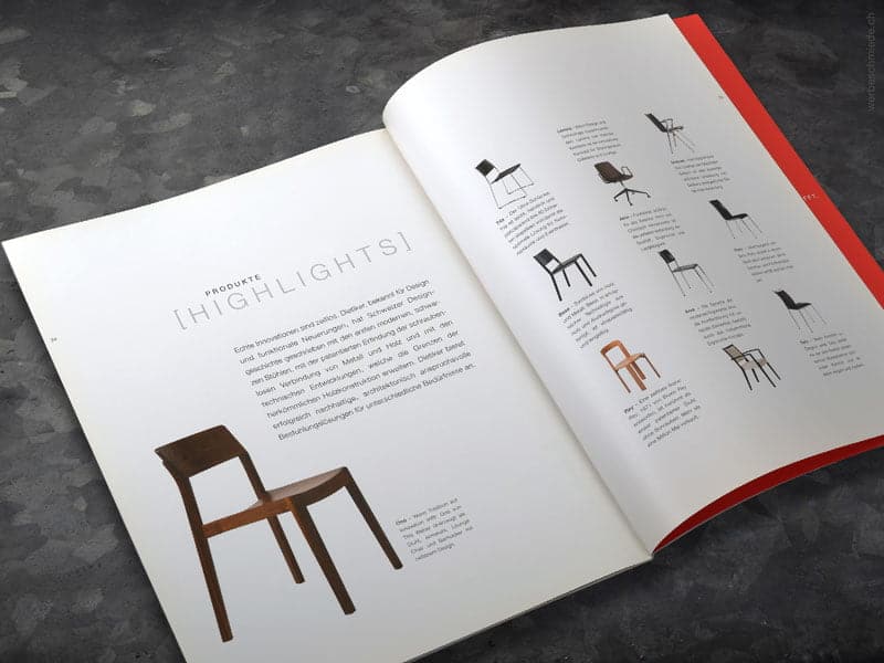 Schweiz, Zürich, Werbung und Grafik, Gestaltung, Typografie und Bildbearbeitung, Katalog