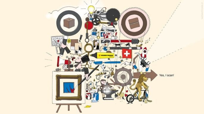 Design-custom QR-Code Illustration by Werbeschmiede Werbeagentur Zürich