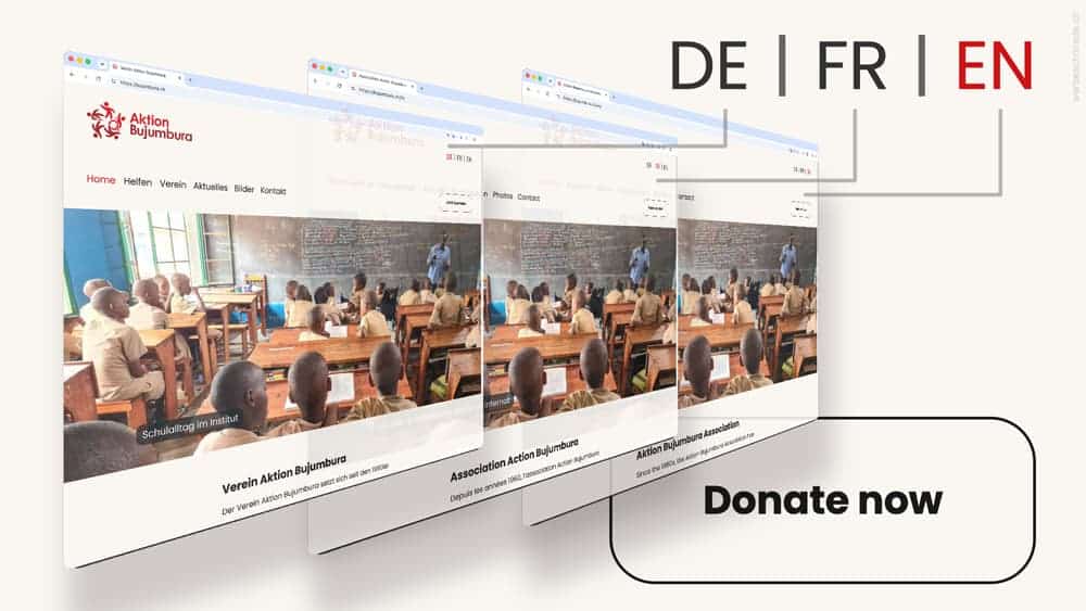 Dreisprachige WordPress-Webseite mit deutscher, französischer und englischer Version